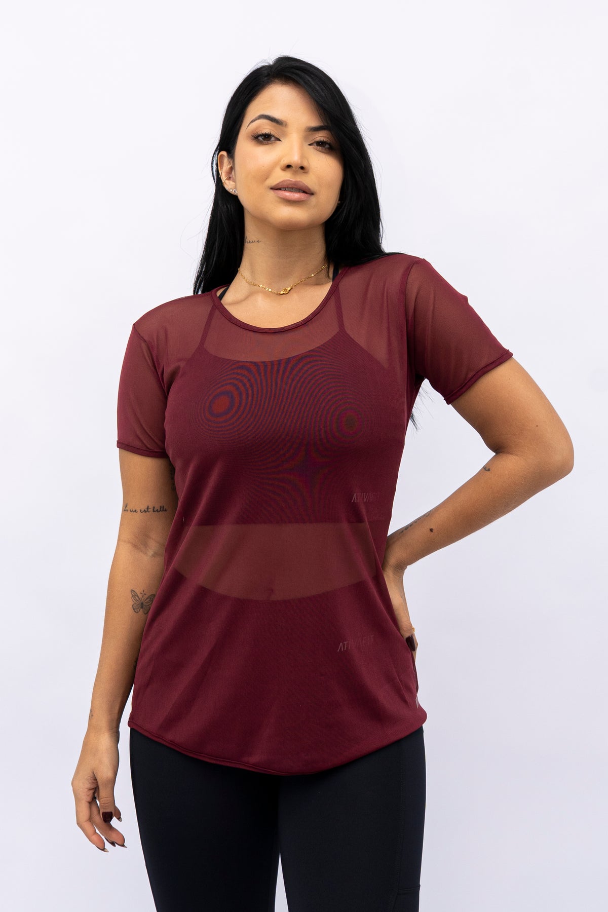 Blusa Mullet Tule Vinho