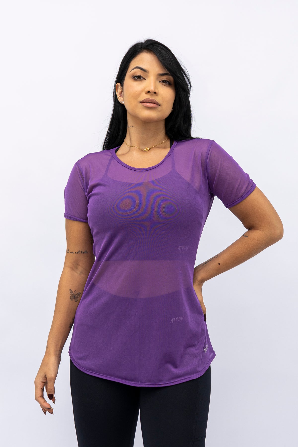 Blusa Mullet Tule Roxo