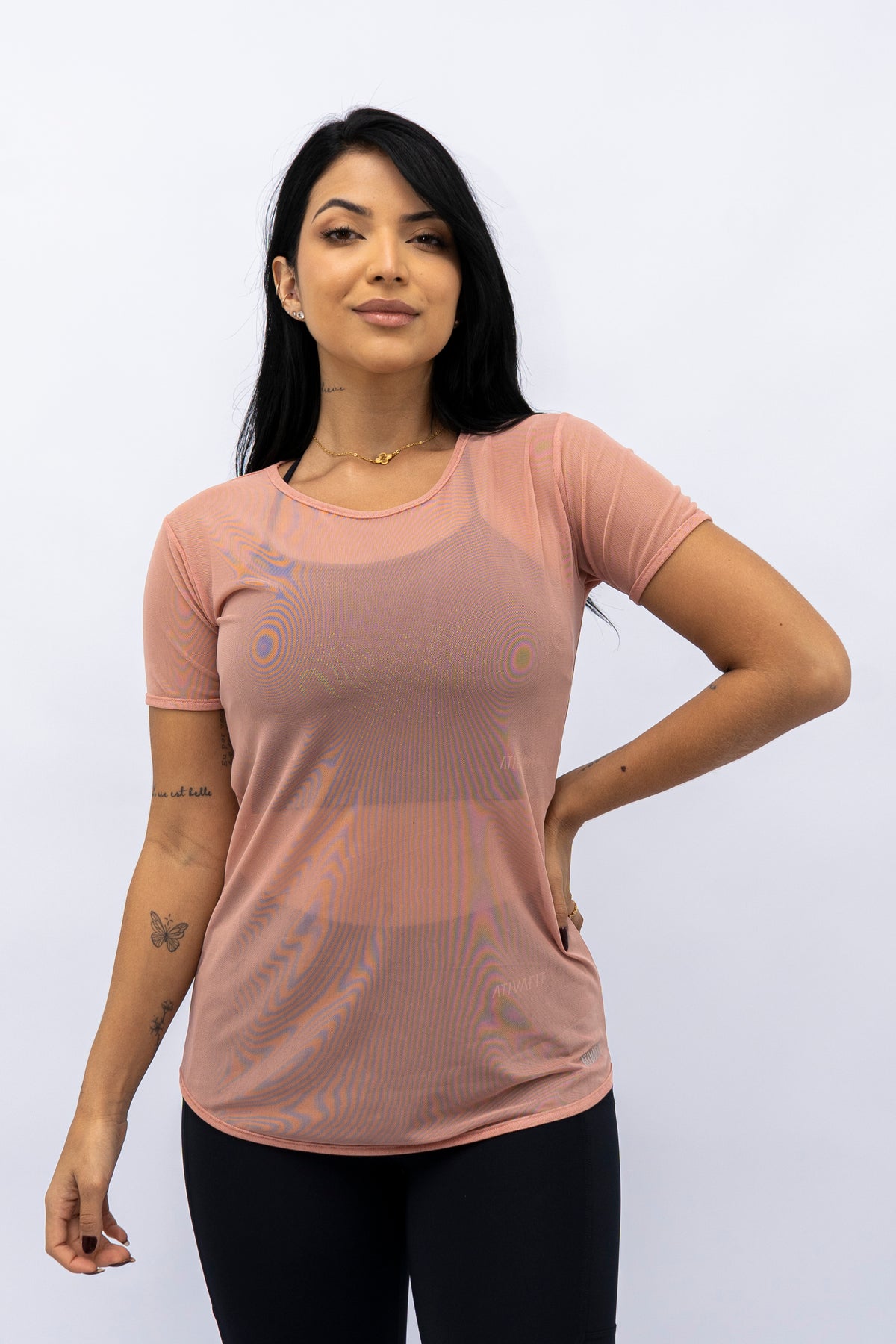 Blusa Mullet Tule Rose