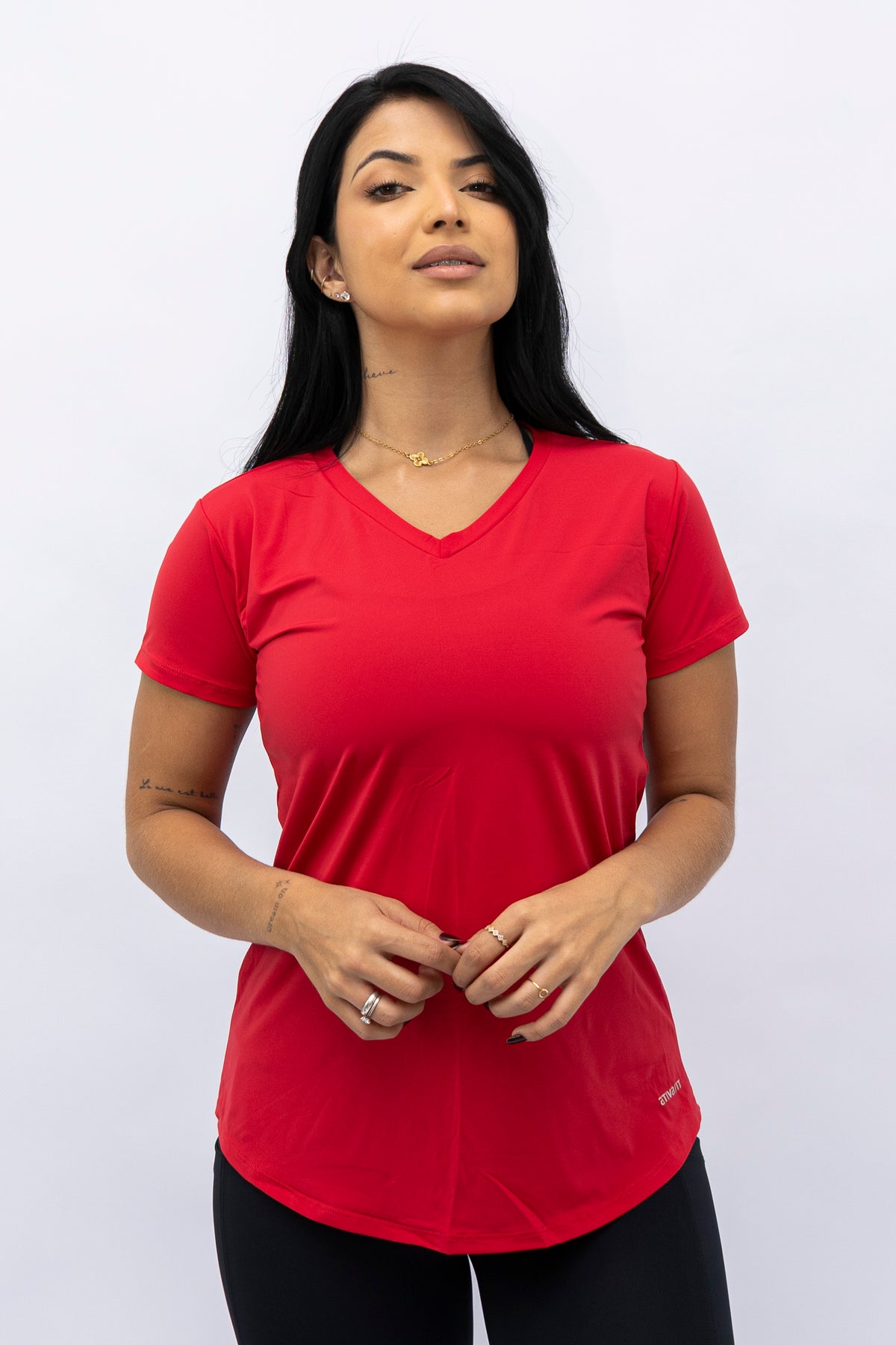 Blusa Mullet Fluity Gola V Vermelha