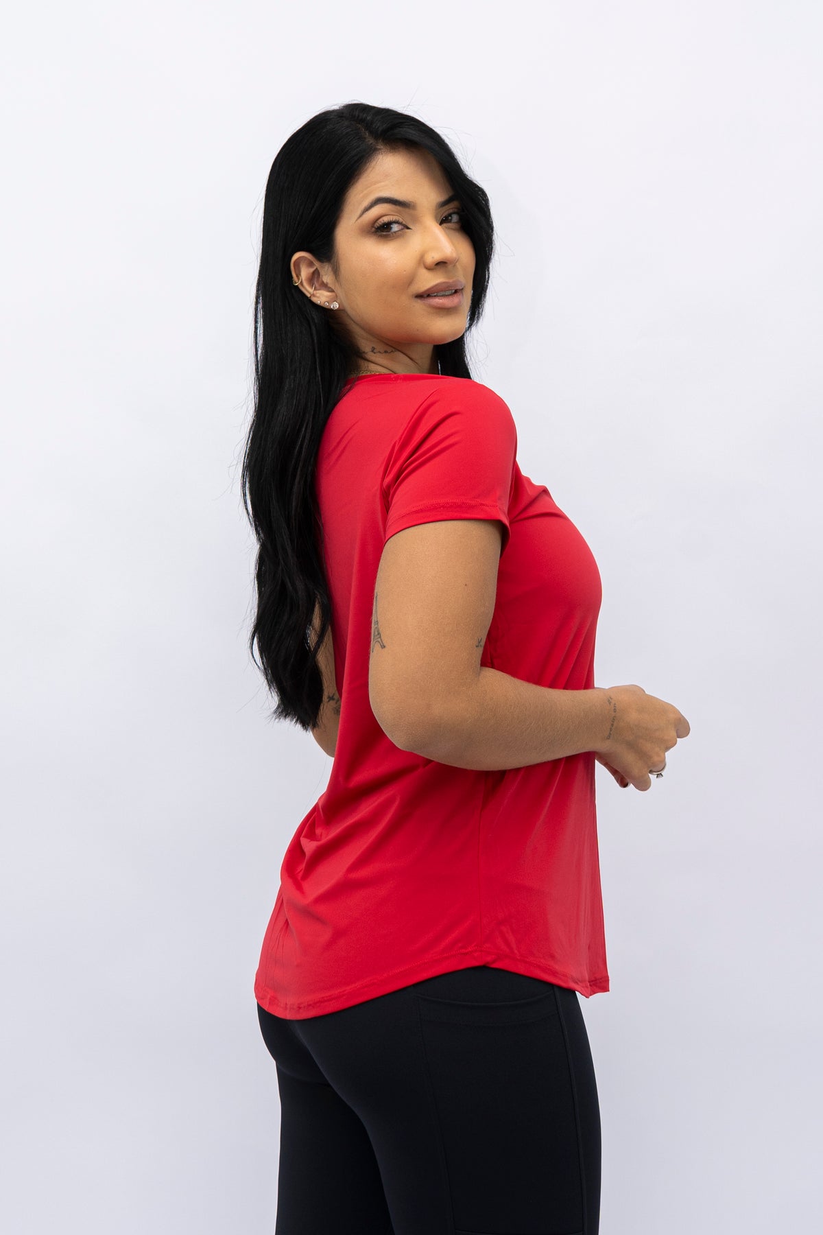 Blusa Mullet Fluity Gola V Vermelha