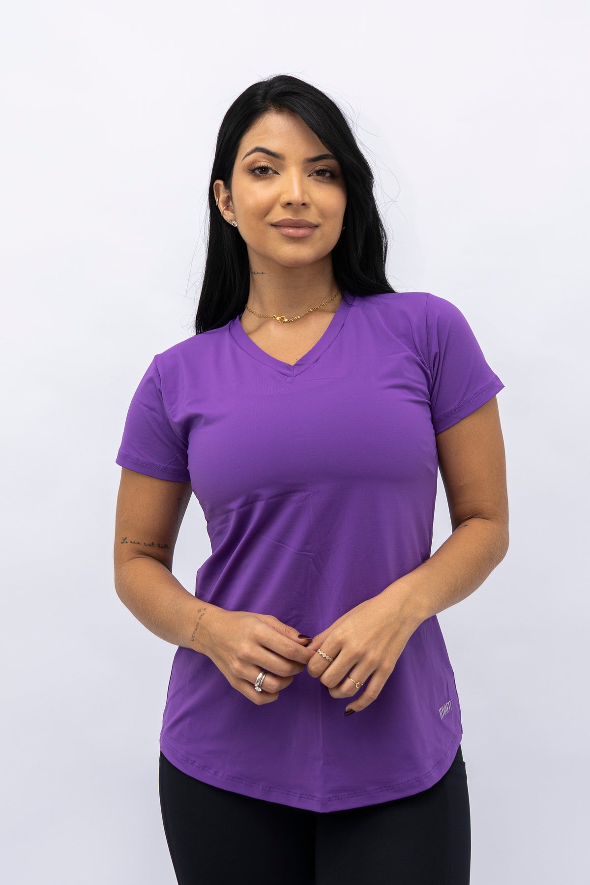 Blusa Mullet Gola V Roxo