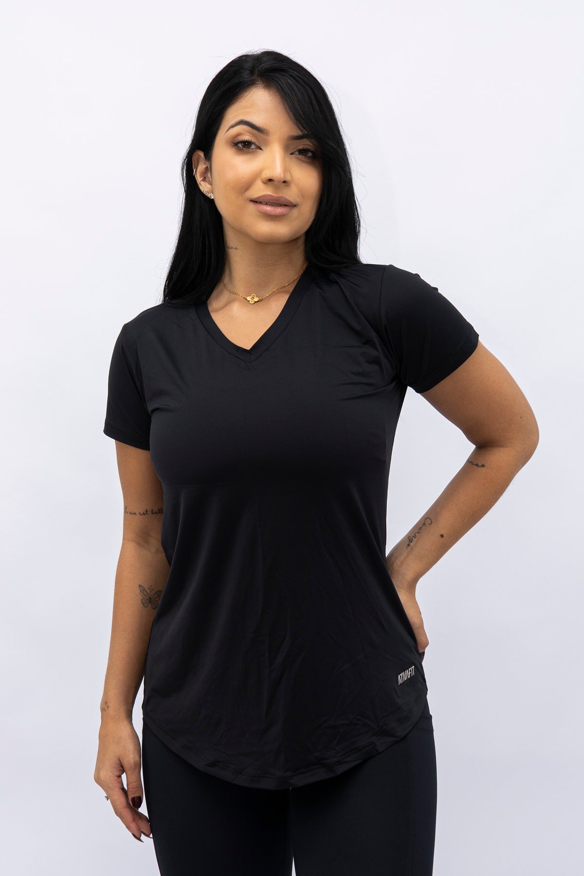 Blusa Mullet Fuity Gola V Preta