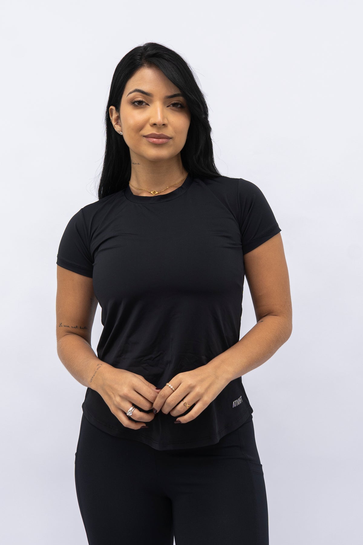 Blusa Mullet Fluity Gola O Preto