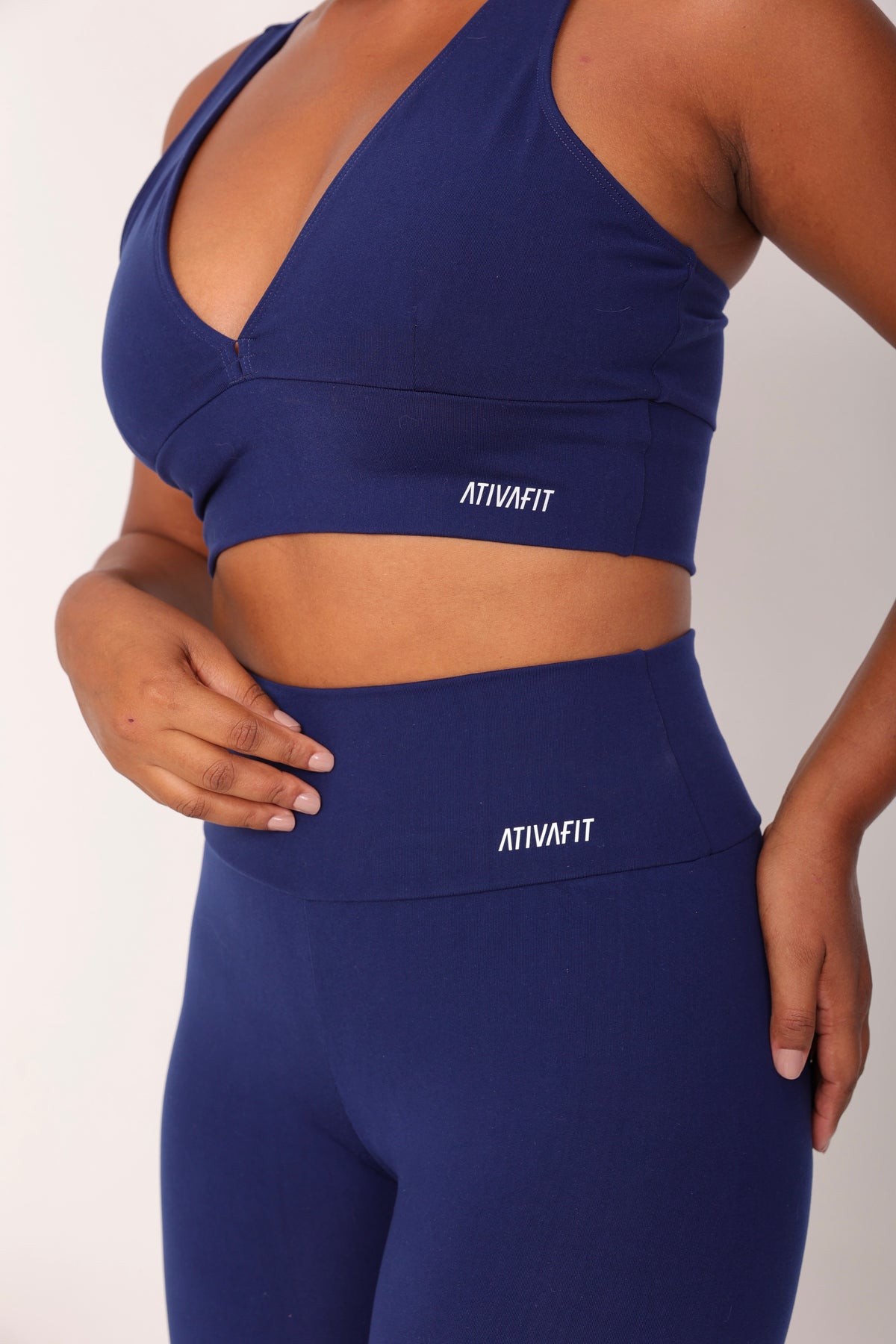 Cropped Body Alça Reta Marinho