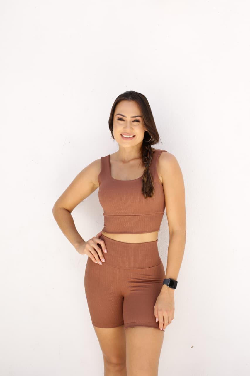 Conjunto Short York Chocolate