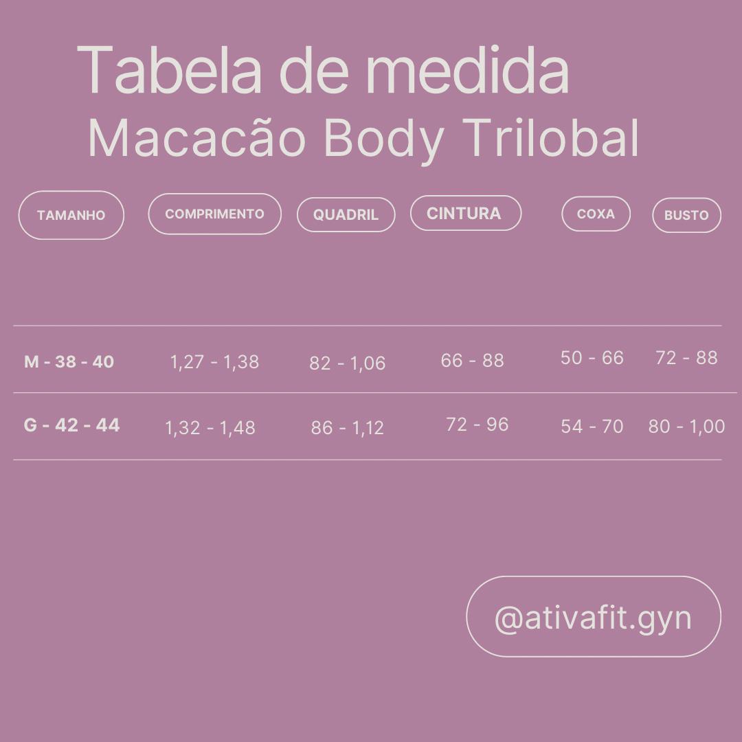 Macacão Legging Body Trilobal Fit Roxo