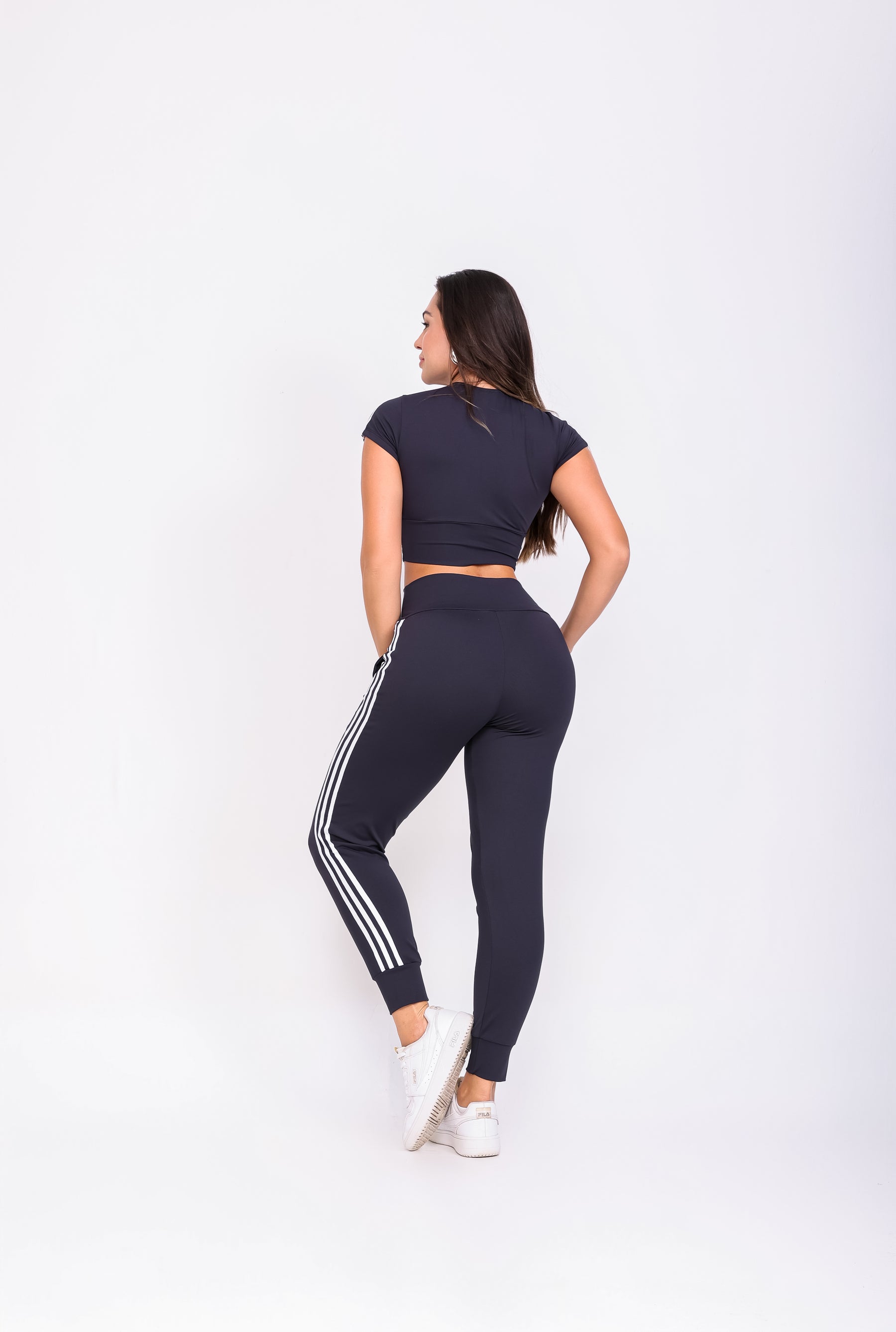 Conjunto Legging c/Bolso e Cropped Leticia Preto