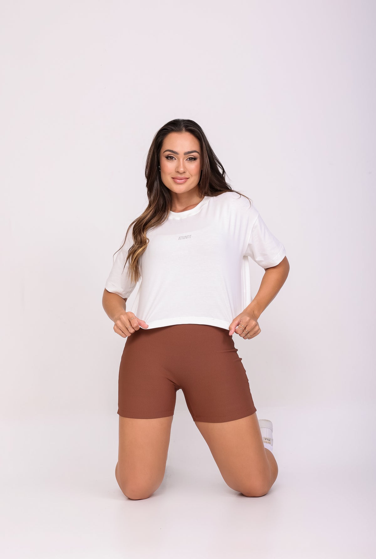 Cropped Oversized Off White