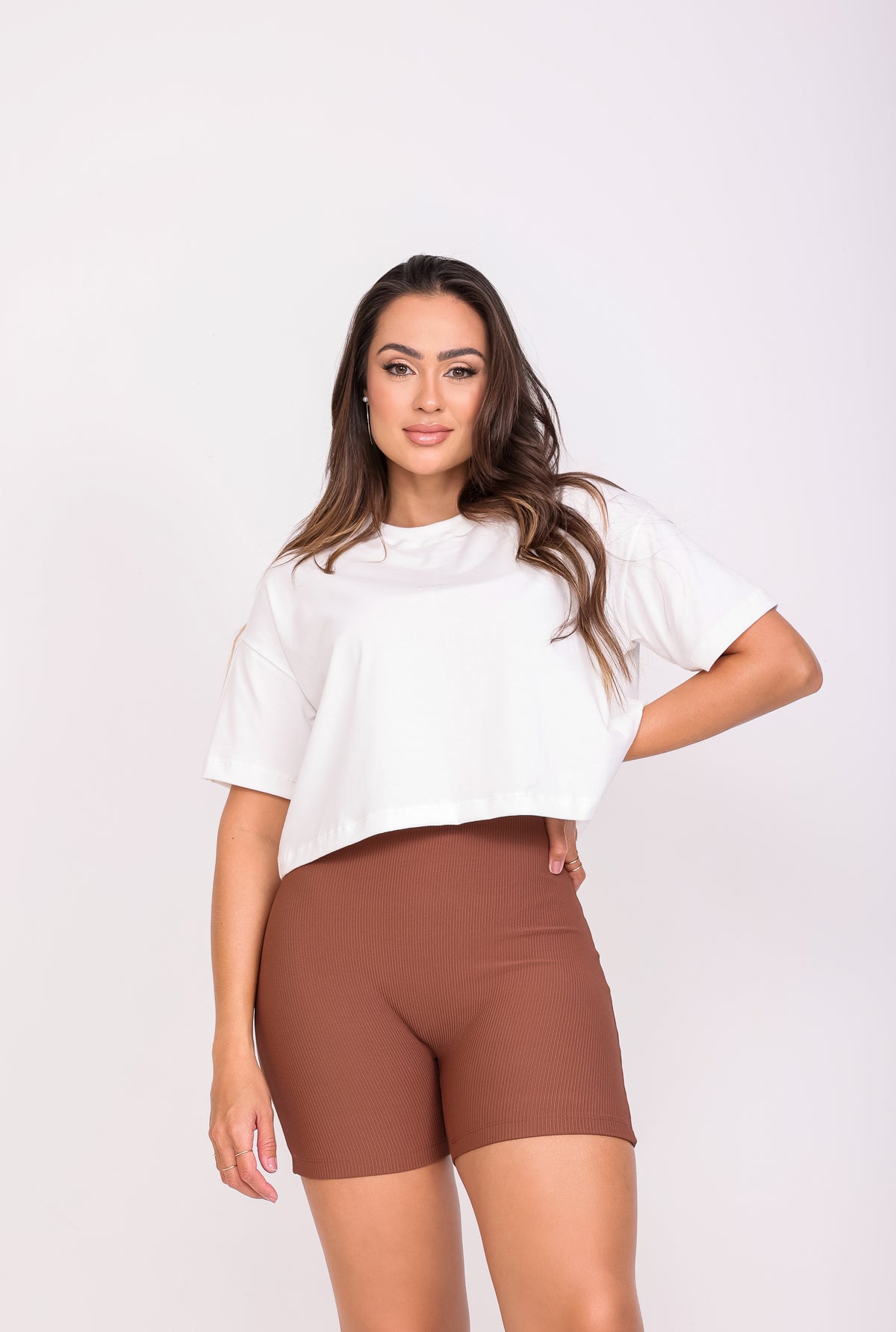 Cropped Oversized Off White