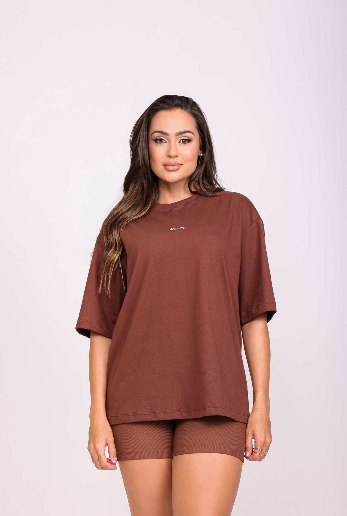 Camiseta Oversized Marron