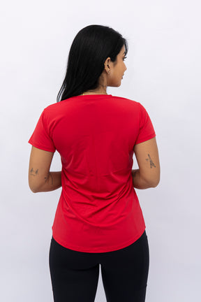 Blusa Mullet Fluity Gola V Vermelha