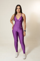 Macacão Legging Vies Duplo Trilobal Fit Roxo