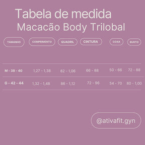 Macacão Legging Body Trilobal Fit Roxo