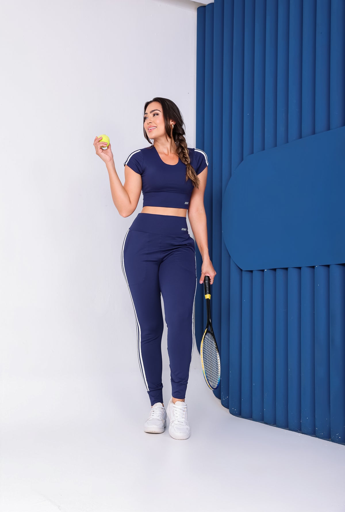 Conjunto leg com bolso e cropped Leticia