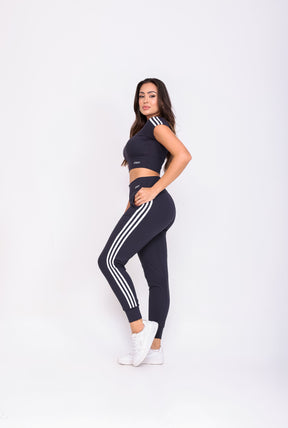 Conjunto Legging c/Bolso e Cropped Leticia Preto