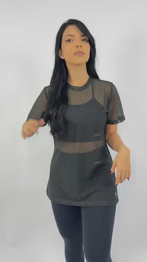 Camisetão Arrastão Preta
