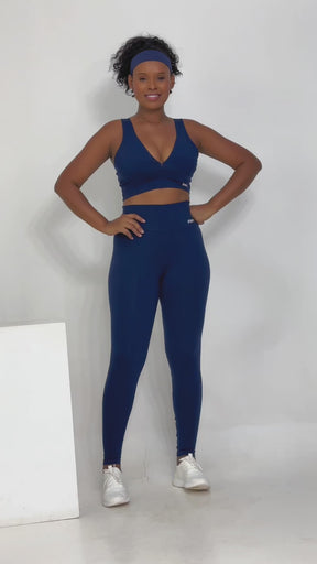 Cropped Body Alça Reta Marinho