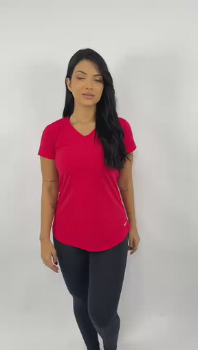 Blusa Mullet Fluity Gola V Vermelha