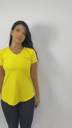 Blusa Mullet Gola V Amarela